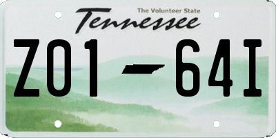 TN license plate Z0164I