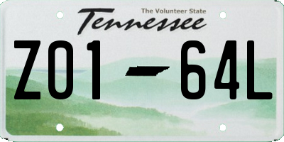 TN license plate Z0164L