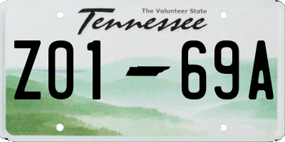 TN license plate Z0169A