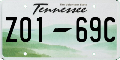 TN license plate Z0169C