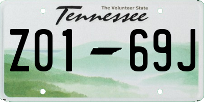 TN license plate Z0169J