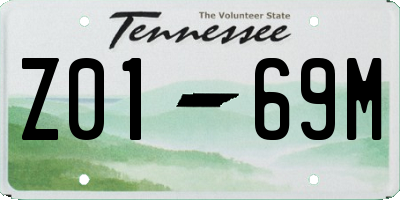 TN license plate Z0169M