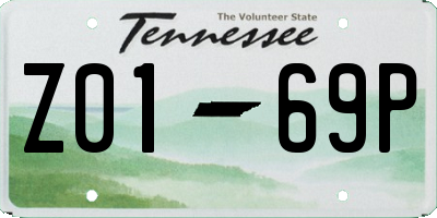 TN license plate Z0169P