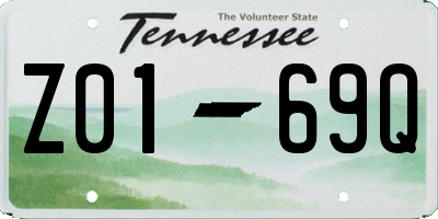 TN license plate Z0169Q