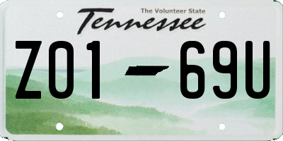 TN license plate Z0169U