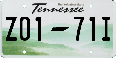 TN license plate Z0171I