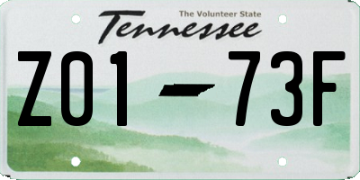 TN license plate Z0173F
