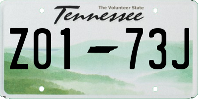 TN license plate Z0173J
