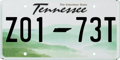 TN license plate Z0173T
