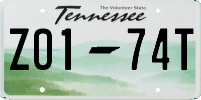 TN license plate Z0174T