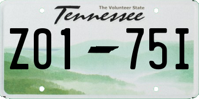 TN license plate Z0175I