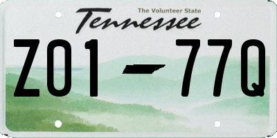 TN license plate Z0177Q