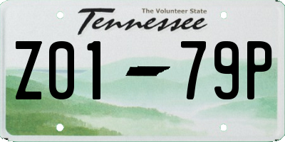 TN license plate Z0179P