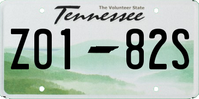 TN license plate Z0182S