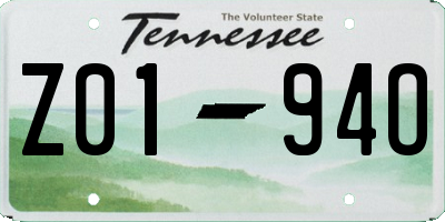 TN license plate Z0194O