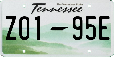 TN license plate Z0195E