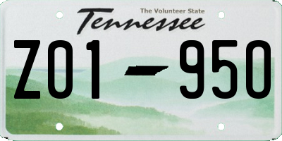 TN license plate Z0195O