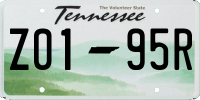 TN license plate Z0195R