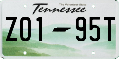 TN license plate Z0195T