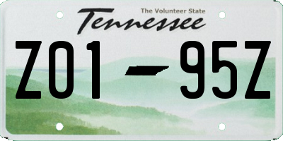 TN license plate Z0195Z
