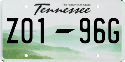 TN license plate Z0196G
