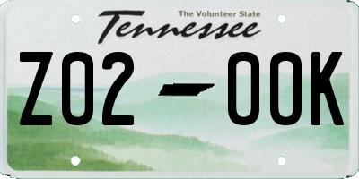 TN license plate Z0200K