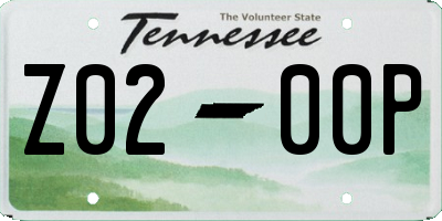 TN license plate Z0200P