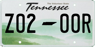 TN license plate Z0200R