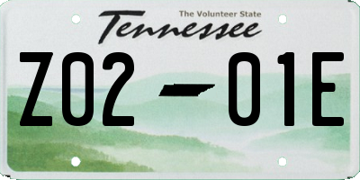 TN license plate Z0201E