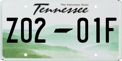 TN license plate Z0201F