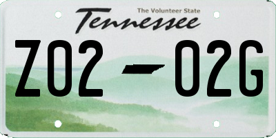 TN license plate Z0202G