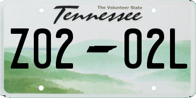 TN license plate Z0202L