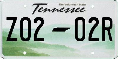 TN license plate Z0202R