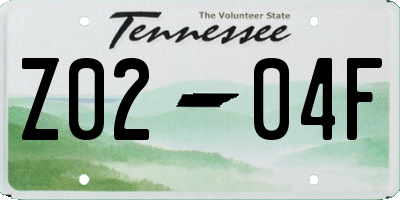 TN license plate Z0204F