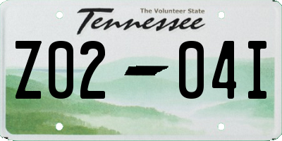 TN license plate Z0204I