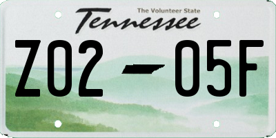 TN license plate Z0205F