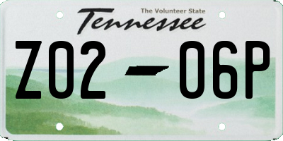 TN license plate Z0206P