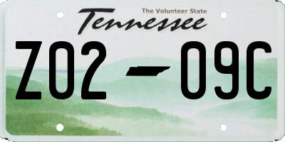 TN license plate Z0209C