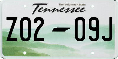 TN license plate Z0209J