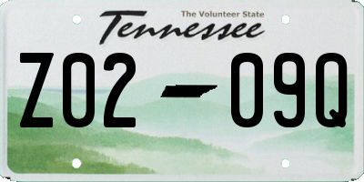 TN license plate Z0209Q