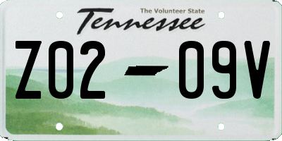 TN license plate Z0209V