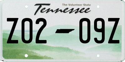 TN license plate Z0209Z