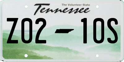 TN license plate Z0210S