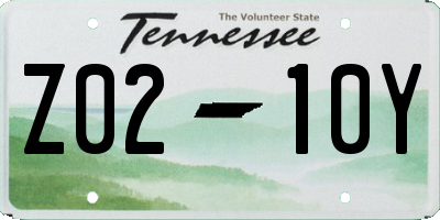 TN license plate Z0210Y