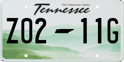 TN license plate Z0211G