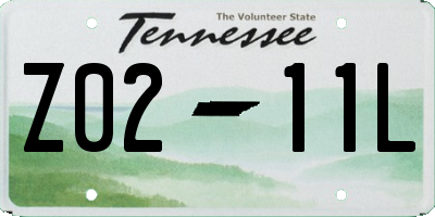 TN license plate Z0211L