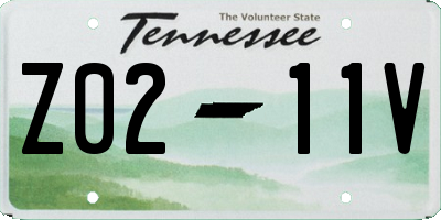 TN license plate Z0211V