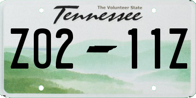 TN license plate Z0211Z