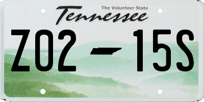 TN license plate Z0215S