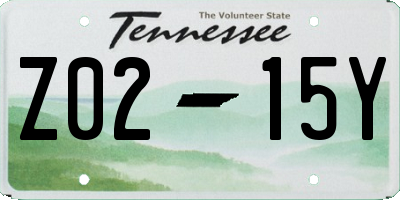 TN license plate Z0215Y